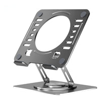 Uncaged Ergonomics - RISE Support pivotant pour ordinateur portable Support de bureau réglable - Argent-La base pivote sur 360 degrés