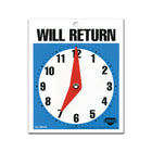 Cosco - Panneau de porte intérieur/extérieur Ouvert / Entrez / Je reviens avec horloge - 5,25 po x 6 po-La fonction horloge intégrée vous permet d’indiquer facilement votre heure de retour prévue pour plus de commodité et de clarté