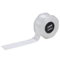 JAM Paper - Ruban de satin double face - 1 1/2" de large x 25 m - Blanc vendu à l'unité-Couleur: Blanc