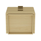 Manhattan Comfort - Table de nuit moderne Payton 66 cm, chêne naturel et or-Garantie limitée du fabricant de 30 jours