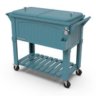 Permasteel - Glacière de patio style mobilier 80 pintes avec séparateur - sarcelle-Sa grande capacité de 80 pintes offre un espace généreux pouvant contenir jusqu’à 110 canettes de 12 oz, plus de la glace.