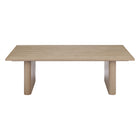 Zuo - Duna Table basse - Naturel-Bois imitation bois avec accents en aluminium au fini contemporain raffiné