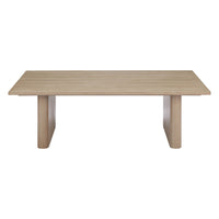Zuo - Duna Table basse - Naturel-Bois imitation bois avec accents en aluminium au fini contemporain raffiné