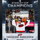Frameworth - Cadre photoglass de Frederik Andersen 16x20 des Carolina Hurricanes champions Coupe Stanley - 18 po l x 22 po H-Photo sous licence officielle NHL et NHLPA : cadre PhotoGlass de Frederik Andersen 16x20 des Carolina Hurricanes champions de la Coupe Stanley 2026 motif glace pour les amateurs et collectionneurs des Carolina Hurricanes