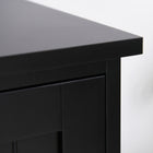 HOMCOM - Armoire de cuisine 48 po avec étagères - noir-Couleur : Noir 