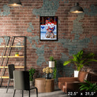 Patrick Roy 20x29 Canadiens Action-V - Toile encadree - 22" x 31"-Sous licence officielle de la LNH et de l'AJLNH
