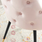 Modway - Adorn Touffe Performance Velvet Fauteuil d’appoint de salle à manger - Rose-Jambes noires effilées