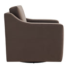 Modway - Liora Performance Velvet Fauteuil - Chocolat-Source en zigzag