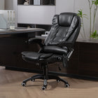 Vinsetto - Chaise de bureau de massage à haut dossier avec vibrations 6 points - noir-Lignes de haut dossier avec rembourrage épais pour plus de confort