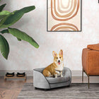 PawHut - Canapé pour chien avec coussin doux, housse lavable - gris-Toucher velours hollandais offrant un confort luxueux à votre animal 