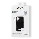 AXS - Ensemble Essentiel - étui PROTech Plus testé contre les chutes, protecteur d’écran et chargeur 30W pour iPhone 16 - Noir-PROTech Plus - Résistant aux chutes jusqu’a 10 pieds