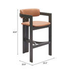 Zuo - Shaili Tabouret de bar - Brun-6