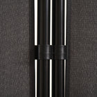 HOMCOM - Paravent autoportant à 3 panneaux à double charnière pour bureau à domicile - gris charbon-Assemblage simple requis 
