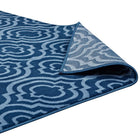 Modway - Frame Treillis marocain de transition Tapis de comédie 8 pi l x 10 pi L - Bleu marocain et bleu clair-Haute densité / Tissé à la machine