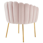 Modway - Sanna Chenal Touffé Performance Velvet Fauteuil - Rose-Construction solide