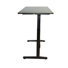 Uncaged Ergonomics – Bureau assis debout Rise Up, hauteur à réglage électrique, 60 po, bambou et cadre noirs (RUBBK)-Contrôle à bouton-poussoir avec haut/bas automatique et capacité de 4 préréglages mémoire pour des ajustements à 1 seule touche
