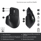 Logitech - Souris sans fil hautes performances MX Master 3S Édition Bluetooth - Noire-Personnalisations spécifiques à l'application