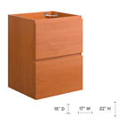 Modway - Scenic Fixation murale de 18" Armoire de toilette de salle de bain (lavabo non inclus) - Noyer cerisier-Tiroirs à extension complète