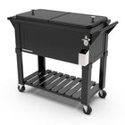 Permasteel - Glacière de patio style mobilier 80 pintes avec séparateur - noire-Sa grande capacité de 80 pintes offre un espace généreux pouvant contenir jusqu’à 110 canettes de 12 oz, plus de la glace.