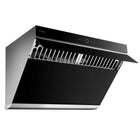 Fotile - JQG7507 Hotte aspirante à ventilation inclinée - 30 po - Noire-Deux moteurs à courant continu