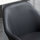 HOMCOM - Tabourets de bar pivotants réglables avec repose-pieds - noir - paquet de 2-Le repose-pieds empêche vos jambes de pendre dans le vide 
