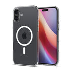 Spigen - Crystal Flex MagFit pour iPhone 16 - Cristal Clair-Il est doté d'un design simple et épuré et d'une défense à double couche