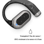 MyBat - Écouteurs Bluetooth Design Lab OpenEar noir et imprimé léopard élégants et confortables pour les modes de vie actifs-8