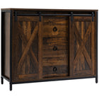 HOMCOM - Buffet industriel 39,25 po L - brun rustique-Le style industriel décore votre maison 