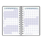 Blueline - 2027 Agenda quotidien DuraFlex – 8 po x 5 po – Noir – Bilingue-Espace pour notes sur chaque page avec sommaire des dépenses à la fin de chaque mois