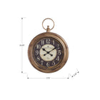 Monarch Specialties - Horloge - 18 po Rond - Horloge Murale - Brun Antique - Traditionnel-Destinée à un usage intérieur uniquement, cette horloge analogique est dotée d'un mécanisme sans tic-tac, idéal pour les environnements calmes sans distractions bruyantes