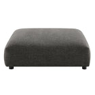 Modway - Solace Modulaire Tissu rembourré Ottoman - Charbon de bois-Glissières de plancher non fabriquées