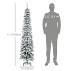HOMCOM - Arbre de Noël Artificiel 6 Pieds à Branches Réalistes Vert-La forme de crayon ne prend pas beaucoup de place sur le sol ou sur la table, ce qui convient aux petites pièces ou à un deuxième arbre de Noël dans une entrée 