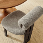 Modway - Torian Tissu Boucle Chaise à manger - Wenge Taupe - Ensemble de 2-Sièges en tissu boucle