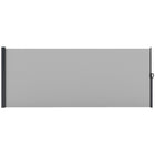 Outsunny - Store latéral rétractable - 13 pi x 5 pi - gris clair-Auvent de jardin avec revêtement PU UV30+ protège du vent, du soleil et des rayons ultraviolets
