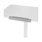 Seville Classics - 25,6 po W Chariot de bureau mobile inclinable à vérin pneumatique - Blanc-Dispose de quatre roues pivotantes de 3,8 cm dont deux verrouillables
