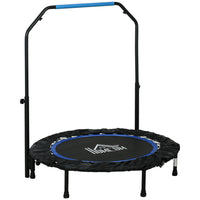 Soozier - Trampoline de rebond pliable 40 po pour adulte, bleu-Guidon réglable sur quatre niveaux, offrant une flexibilité lors des sauts 