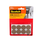 Scotch - Coussinets de fixation antidérapants, bruns, 25,4 mm (1 po), Paquet de 24-Les coussinets texturés offrent une traction fiable