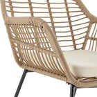 Manhattan Comfort - Ensemble de conversation moderne Antibes pour patio, 4 personnes, avec table basse - beige et crème - ensemble de 4-27,17 po L x 47,24 po l x 33,47 po H