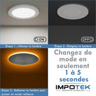 Impotek - Luminaire encastré au plafond DEL 4 po 9W 5CCT gradable avec veilleuse – Paquet de 4-6