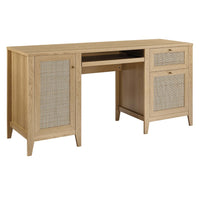 Modway - Soma 63" Bureau - Chêne-Bureau moderne
