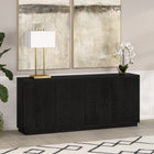 Hudson&Canal - Table buffet Alston 68" L - Grain noir-Construit en bois d'ingénierie de haute qualité dans une finition à grain noir fabriquée à la main