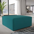Modway - Mingle Tissu Ottoman - Sarcelle-Finement rembourré en polyester
