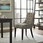 Modway - Regent Touffe Tissu Chaise à manger - Granite-Finition de tête de clous