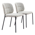 Zuo - Plat Chaise de salle à manger - Gris - Ensemble de 2-Assemblage requis
