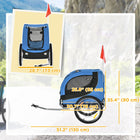 Aosom - Remorque de vélo pour chien, chariot de transport avec attelage, réflecteurs, bleu-Fenêtres en maille pour une ventilation adéquate et une vue sur l'extérieur 