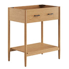 Modway - Zaire 30" Armoire de toilette de salle de bain (lavabo non inclus) - Naturel-MDF et caoutchouc