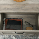 HOMCOM - Table basse style ferme avec tiroir et étagère de rangement pour salon - gris-Panneau de particules de qualité P2, plateau et pieds épais pour plus de stabilité