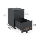 Ceha Canada - Coffrets métalliques à 2 tiroirs - Noir-FONCTIONNALITÉS INTELLIGENTES DES TIROIRS : Avec ses 2 tiroirs, notre armoire de rangement mobile offre un espace de stockage polyvalent qui accueille sans effort différents formats de documents, notamment lettre, légal et A4. Maintenez un système de classement bien organisé et facilement accessible pour vos documents