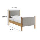 Modway - Maven Taille jumelle Tissu tapis Lit de plateforme, Chêne de blé-8