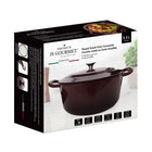 JS Gourmet - Casserole 5,5 Qt – Rouge bordeaux-Capacité de 5,5 Qt